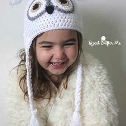 Snowy Owl Crochet Hat in Caron Simply Soft - Downloadable PDF