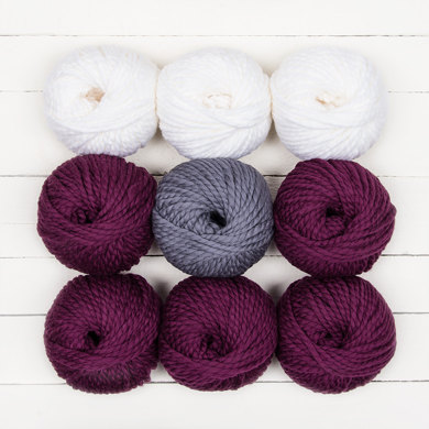 MillaMia Naturally Soft Super Chunky Selma Cable Scarf 9 Ball Project Pack