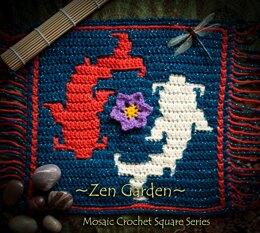 Zen Garden Mosaic Square - Koi Fish