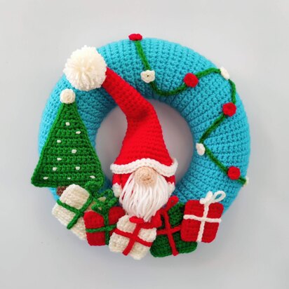 Christmas Santa-Gonk Wreath
