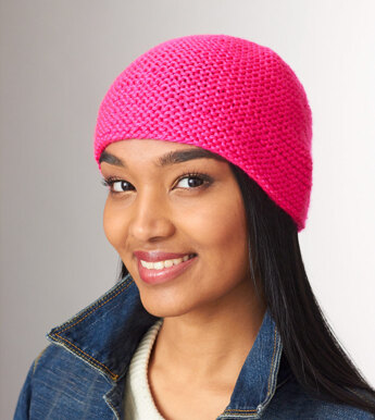 Simply Garter Stitch Hat in Caron Simply Soft - Downloadable PDF