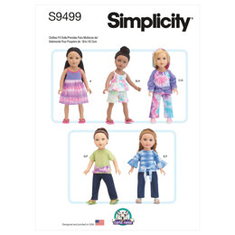 Simplicity 18" Doll Clothes S9499 - Sewing Pattern, One Size