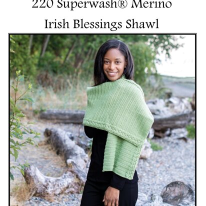 Irish Blessings Shawl in Cascade 220 Superwash Merino - W727 - Downloadable PDF