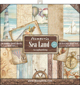Stamperia Intl Stamperia Double-Sided Paper Pad 12"X12" 10/Pkg - Sea Land, 10 Designs/1 Each