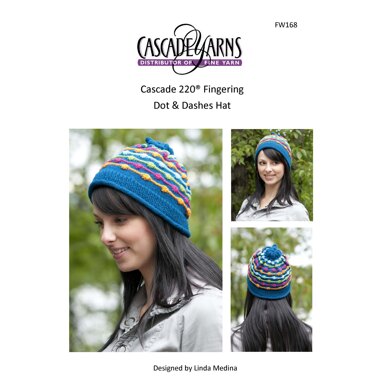 Dot & Dashes Hat in Cascade 220® Fingering - FW168 - Downloadable PDF