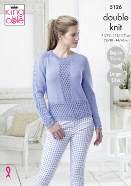 Cardigan & Sweater in King Cole Cottonsoft DK - 5126pdf - Downloadable PDF
