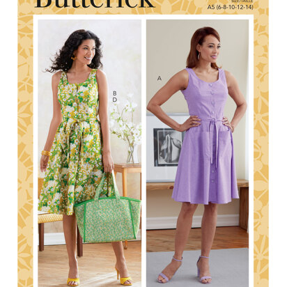 Butterick Misses' Dress, Sash and Bag B6674 - Sewing Pattern
