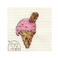 Mouseloft Stitchlets - Pink Ice Cream Cross Stitch Kit - 64mm