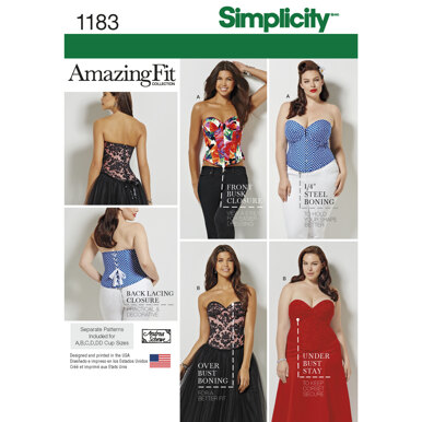 Simplicity Women's and Plus Size Corsets 1183 - Sewing Pattern