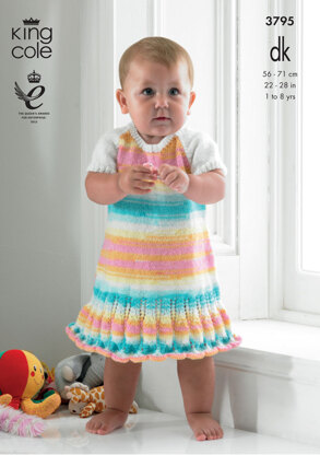 Smock Top and Dress in King Cole Flash DK & Pricewise DK  - 3795