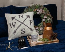 Compass Pillow Cover