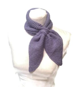 Knit Neck Scarf Ascot Keyhole Scarf Bowie Variation