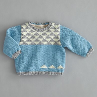 Newborn Sweater in Phildar Lambswool 51 - Downloadable PDF