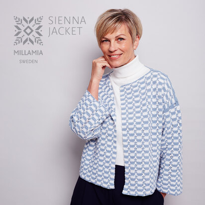 Sienna Jacket - Sweater Crochet Pattern For Women in MillaMia Naturally Soft Merino by MillaMia
