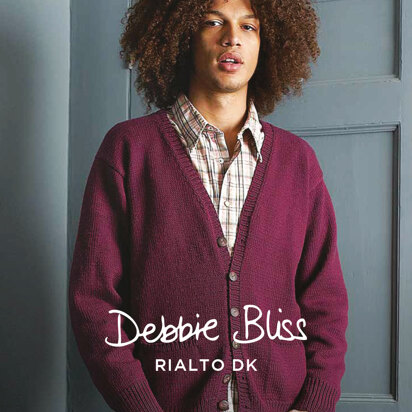 Man's Classic Cardigan - Knitting Pattern For Men in Debbie Bliss Rialto DK by Debbie Bliss