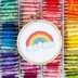 The Stranded Stitch Mini Rainbow Cross Stitch Kit - 3 inches