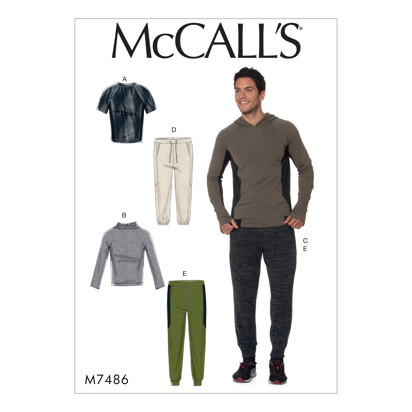 McCall's Men's Raglan Sleeve Tops and Drawstring Pants M7486 - Sewing Pattern