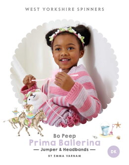 Prima Ballerina Jumper & Headbands in West Yorkshire Spinners Bo Peep Luxury Baby DK - Downloadable PDF