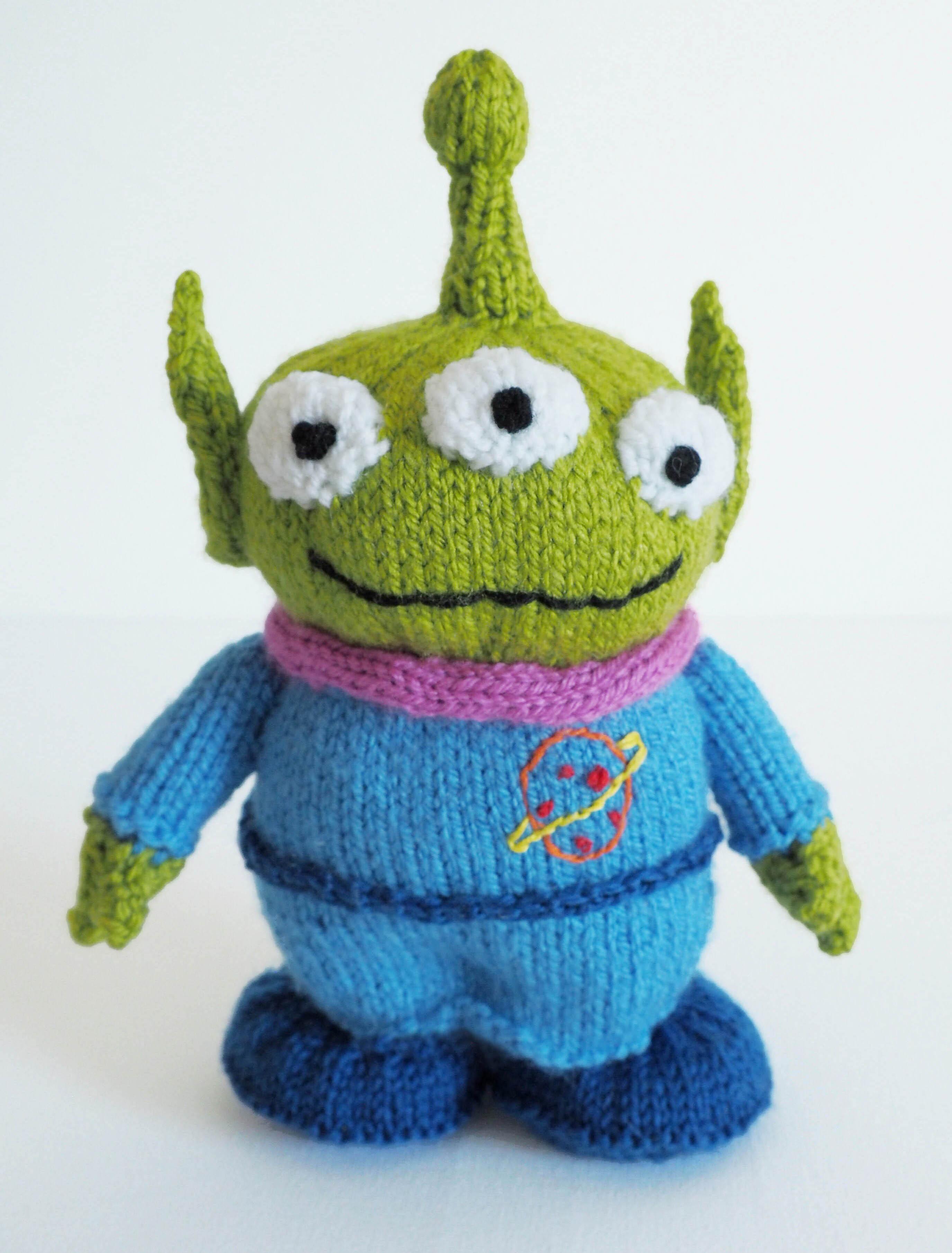 Knitting Pattern-Toy Story ALIENO ispirato 18 cm giocattolo morbido bambola 