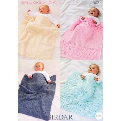 Baby Blankets in Sirdar Snuggly DK - 1362