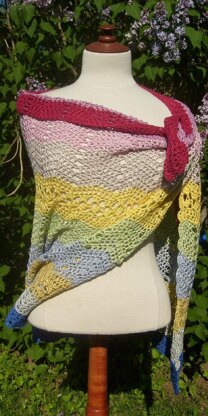 Bubblegum shawl