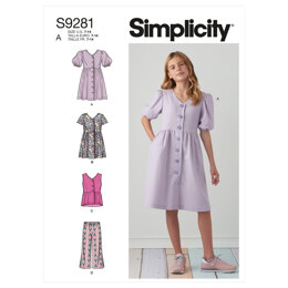 Simplicity Girls' Dresses, Top & Pants S9281 - Sewing Pattern