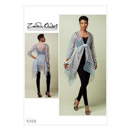 Vogue Misses' Tie-Front Cover-Up with Peplum-Style Tiers V1551 - Sewing Pattern