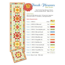 Moda Fabrics Fresh Flowers Table Runner and Pillow - Downloadable PDF