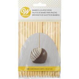 Wilton 5-Inch Bamboo Lollipop Sticks, 30-Count
