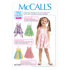 McCall's Children's/Girls' Dresses with Square Neck, and Circular Skirt Variations M7587 - Sewing Pattern