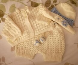 "Sugar n Spice" Bollero, Shorts and Hat 0-3mths and 3-6mths