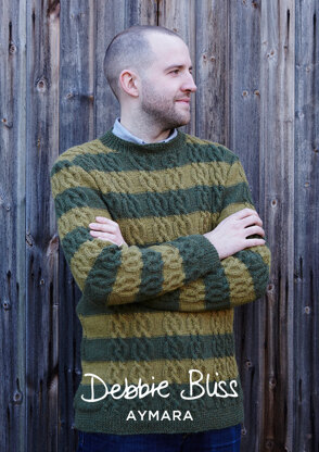 "Toby Jumper" - Jumper Knitting Pattern For Men in Debbie Bliss Aymara - DB217