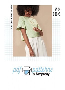 Simplicity Misses Pleat Sleeve Top SP104 - Downloadable PDF