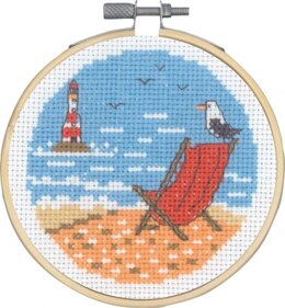 Permin Seagulls on the Beach Cross Stitch Kit - 10cm