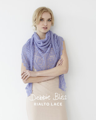 Lace Edged Shawl in Debbie Bliss Rialto Lace