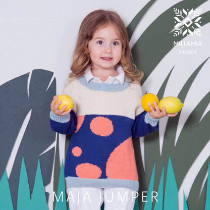 "Maja Jumper" - Jumper Knitting Pattern in MillaMia Naturally Soft Cotton