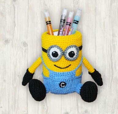 Minion Crochet Pattern, Minion Pencil Holder Crochet Pattern, Minion Pen Stand Crochet Pattern