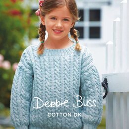 Cable Pullover - Jumper Knitting Pattern for Kids in Debbie Bliss Cotton DK by Debbie Bliss