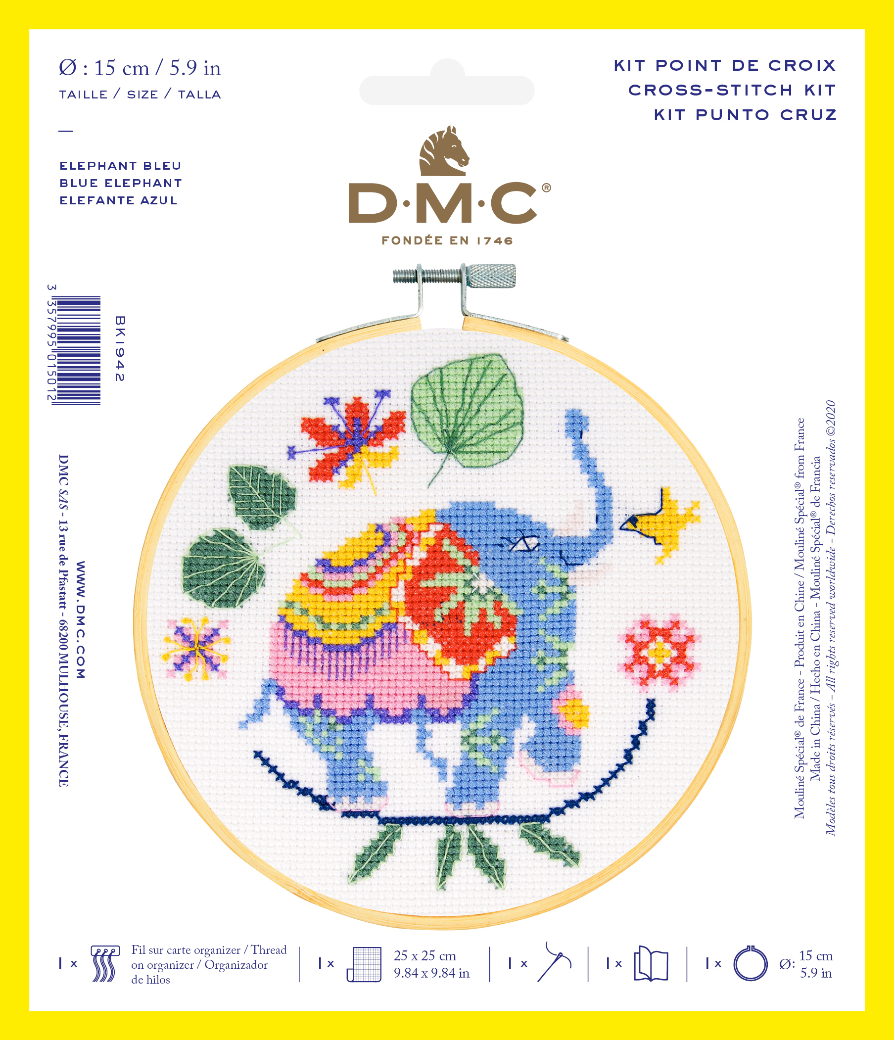 Family Mini Cross Stitch Kit DMC BK9991C Happiness Is . 