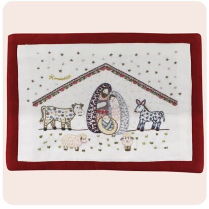 Un Chat Dans L'Aiguille Christmas Nativity Printed Embroidery Kit