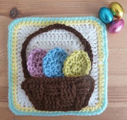 Easter Egg / Flower Basket Square (2in1) Pattern