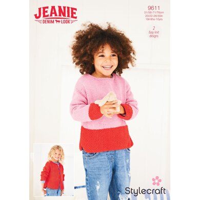 Cardigan and Sweater in Stylecraft Jeanie - 9611 - Downloadable PDF