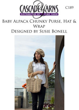 Purse, Hat & Wrap in Cascade Baby Alpaca Chunky - C189