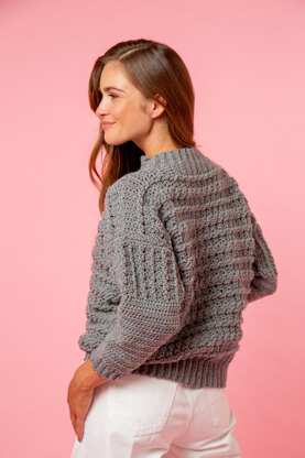 Cinnamon Swirl Sweater - Free Jumper Crochet Pattern for Women in Paintbox Yarns Wool Blend Worsted - Downloadable PDF