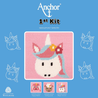 Anchor 1st Kit - Magic Unicorn Needlepoint Kit