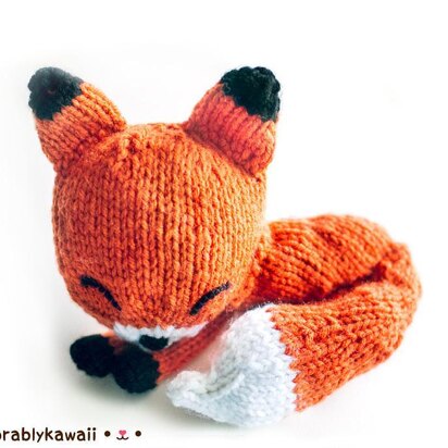 Knit Sleepy Fox Amigurumi