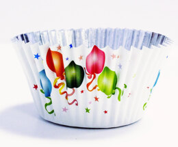 PME Cake Deep Fill Foil Lined Baking Cases - Balloons Pk/30