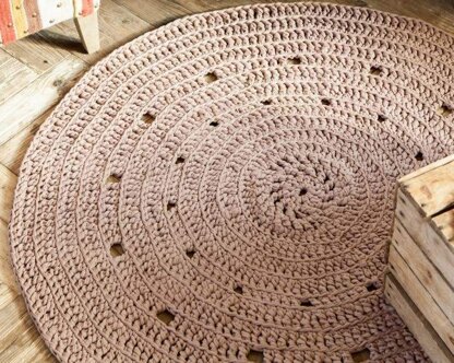 Round Rug in Hoooked Zpagetti - Downloadable PDF
