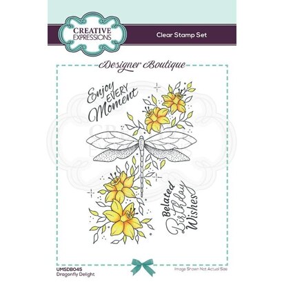 Creative Expressions Designer Boutique Collection Dragonfly Delight A6 Clear Stamp