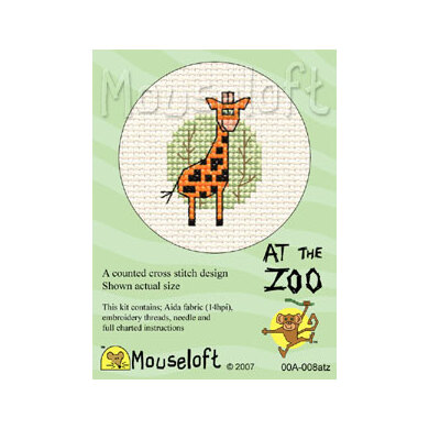Mouseloft At the Zoo Giraffe Cross Stitch Kit - 64mm
